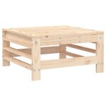 vidaXL Repose-pieds de jardin avec coussins lot de 2 bois pin massif