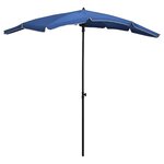 vidaXL Parasol de jardin avec mât 200x130 cm Bleu azuré