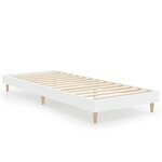 vidaXL Cadre de lit blanc 75x190 cm bois d'ingénierie
