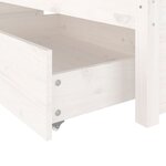 vidaXL Cadre de lit avec tiroirs Blanc 140x190 cm