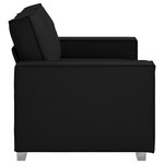 Canapé Loveseat vidaXL Noir 120 cm en simili cuir