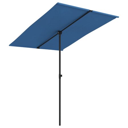 vidaXL Parasol d'extérieur avec mât en aluminium 2x1 5 m Bleu azuré