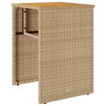 vidaXL Ensemble de bistro 3 Pièces avec coussins beige résine tressée