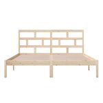 vidaXL Cadre de lit 180x200 cm Super King Bois massif