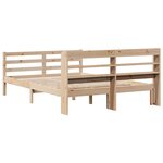 vidaXL Cadre de lit avec tête de lit 150x200 cm bois de pin massif
