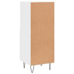 vidaXL Buffet Blanc brillant 34 5x34x90 cm Bois d'ingénierie