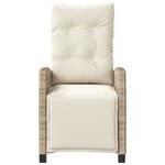 vidaXL Chaises inclinables de jardin lot de 2 avec repose-pied rotin