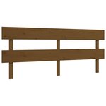 vidaXL Cadre de lit avec tête de lit marron miel 200x200cm bois massif