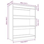 vidaXL Bibliothèque/Cloison Gris béton 80x30x103 cm Bois d'ingénierie