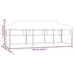 vidaXL Tente de réception pliable avec 5 parois 3 x 9 m Anthracite