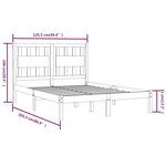 vidaXL Cadre de lit Blanc Bois de pin massif 120x200 cm