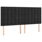 vidaXL Cadre de lit avec tête de lit Noir 160x200 cm Velours