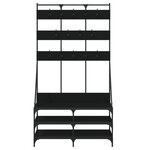 vidaXL Porte-vêtements et rangement des chaussures noir 100x40x184 cm