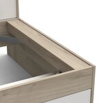 Lit enfant LIFE 90 x 190/200 - Rangements - chêne et blanc