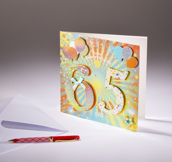 Carte double coll'âge- 65 ans