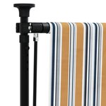 vidaXL Store roulant d'extérieur jaune et blanc 120x270 cm tissu acier