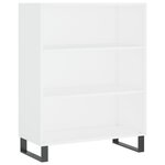 vidaXL Buffet haut Blanc 69 5x34x180 cm Bois d'ingénierie