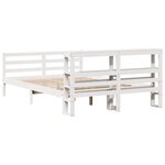 vidaXL Cadre de lit sans matelas blanc 140x190 cm bois de pin massif