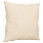 vidaXL Ensemble de canapés 3 Pièces avec coussins Beige Tissu microfibre
