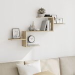 vidaXL Étagère murale chêne sonoma 104x15x49 cm bois d'ingénierie