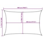vidaXL Voile d'ombrage 160 g/m² Vert clair 3x5 m PEHD