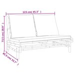 vidaXL Banc de jardin avec coussins gris foncé bambou