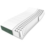 vidaXL Sommier à lattes de lit et matelas Vert foncé 140x200cm Velours