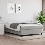 vidaXL Cadre de lit Gris clair 140x200 cm Tissu