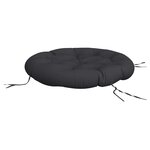 vidaXL Coussin rond noir Ø 100 x11 cm tissu oxford