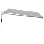 vidaXL Auvent rétractable anthracite et blanc 4x3 m tissu et aluminium