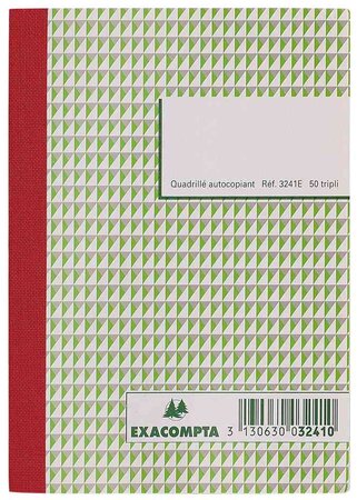 Manifold 'Quadrillé' 148 x 105 mm 50 Feuillets Tripli EXACOMPTA