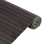 vidaXL Tapis rectangulaire marron foncé 60x300 cm bambou