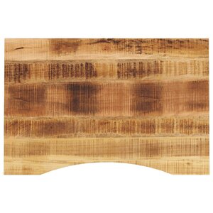 vidaXL Dessus de bureau avec courbe 100x60x2 5 cm manguier massif brut