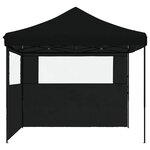 vidaXL Tente de réception pliable escamotable 2 parois latérales noir