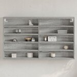 vidaXL Armoire à vitrine sonoma gris 100x15x58 cm bois d'ingénierie