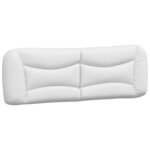 vidaXL Lit avec matelas blanc 160x200 cm similicuir