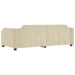 vidaXL Lit de jour avec lit gigogne crème 100x200 cm tissu