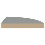 vidaXL Étagères d'angle flottantes 2 Pièces gris 35x35x3 8 cm MDF