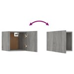 vidaXL Ensemble de meubles TV muraux Sonoma gris Bois d'ingénierie