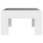 vidaXL Table basse avec LED infini blanc 50x50x30 cm