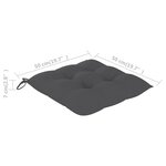 vidaXL Coussins de chaise 6 Pièces anthracite 50x50x7 cm tissu oxford