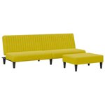 vidaXL Ensemble de canapés 2 Pièces jaune velours