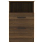 vidaXL Tables de chevet 2 Pièces Chêne marron Bois d'ingénierie