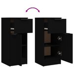 vidaXL Buffet noir 30x30x70 cm bois d'ingénierie