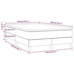 vidaXL Sommier à lattes de lit avec matelas Taupe 120x200 cm Tissu