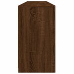 vidaXL Buffet avec lumières LED chêne marron 162x37x67 cm