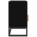 vidaXL Table de chevet noir 40x30x55 5 cm bois d’ingénierie et fer