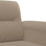 vidaXL Ensemble de canapés 3 Pièces avec coussins taupe tissu microfibre