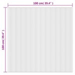 vidaXL Tapis rectangulaire naturel clair 100x100 cm bambou