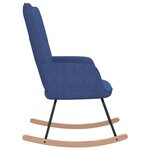 vidaXL Chaise à bascule Bleu Tissu